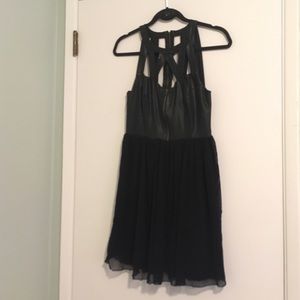 Hot Topic cage dress pleather and tulle m …